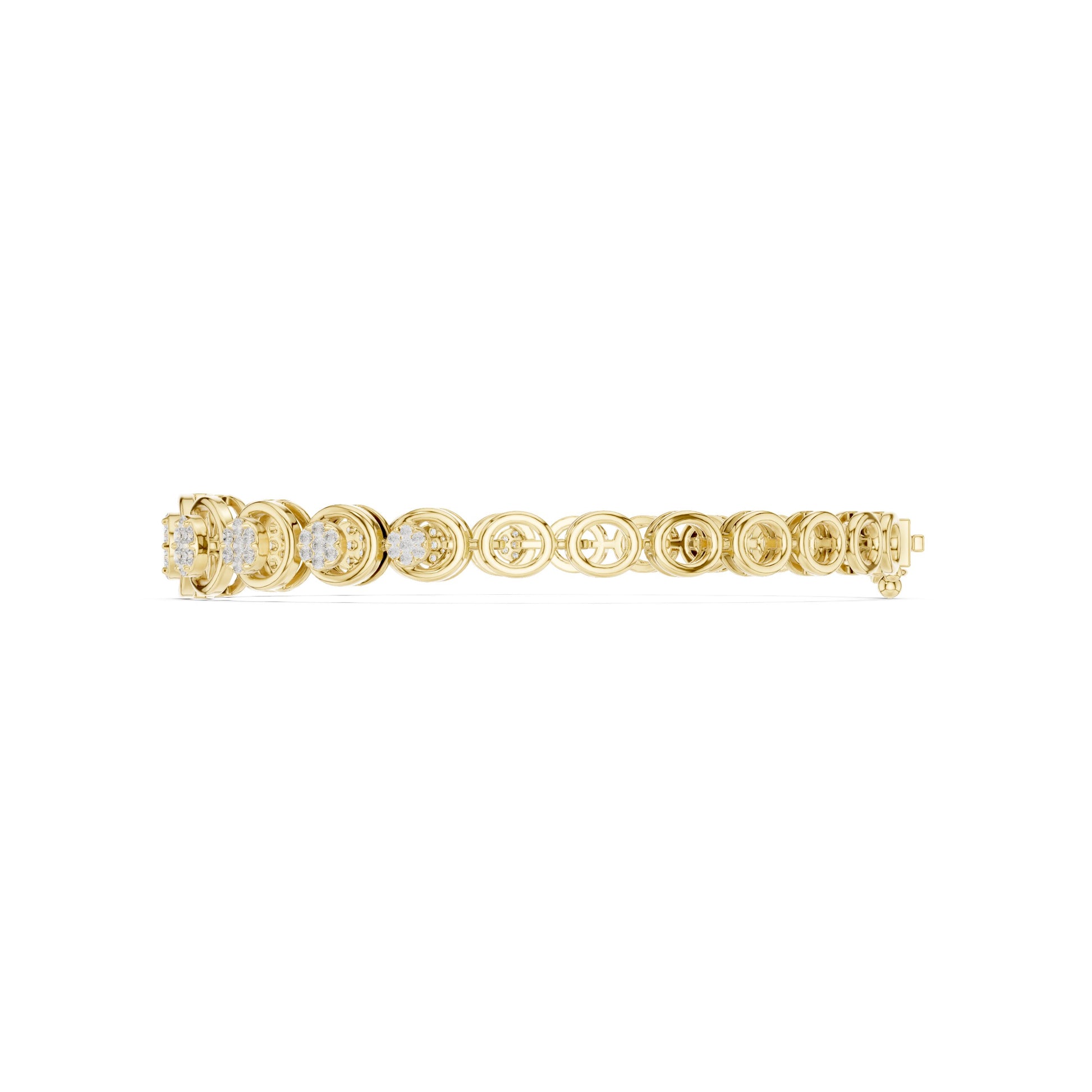 Round Link Lab Grown Diamond Bracelet