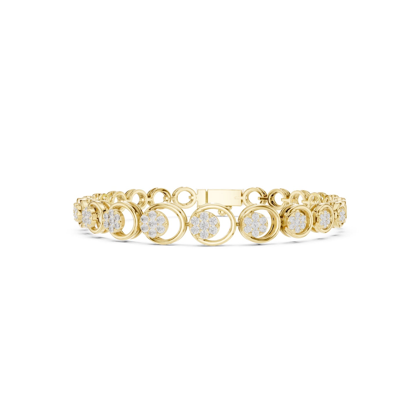 Round Link Lab Grown Diamond Bracelet