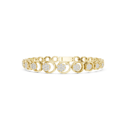 Round Link Lab Grown Diamond Bracelet