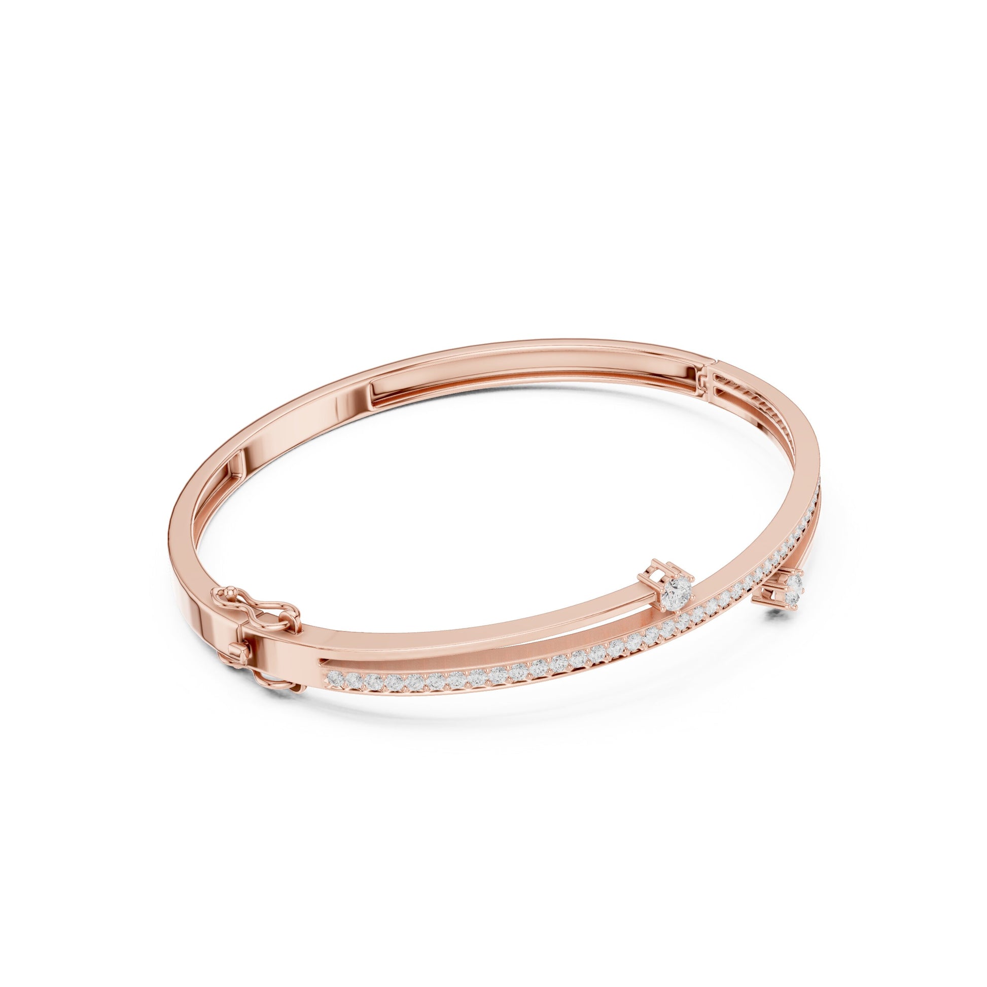 Round Bangle Lab Grown Diamond Bracelet