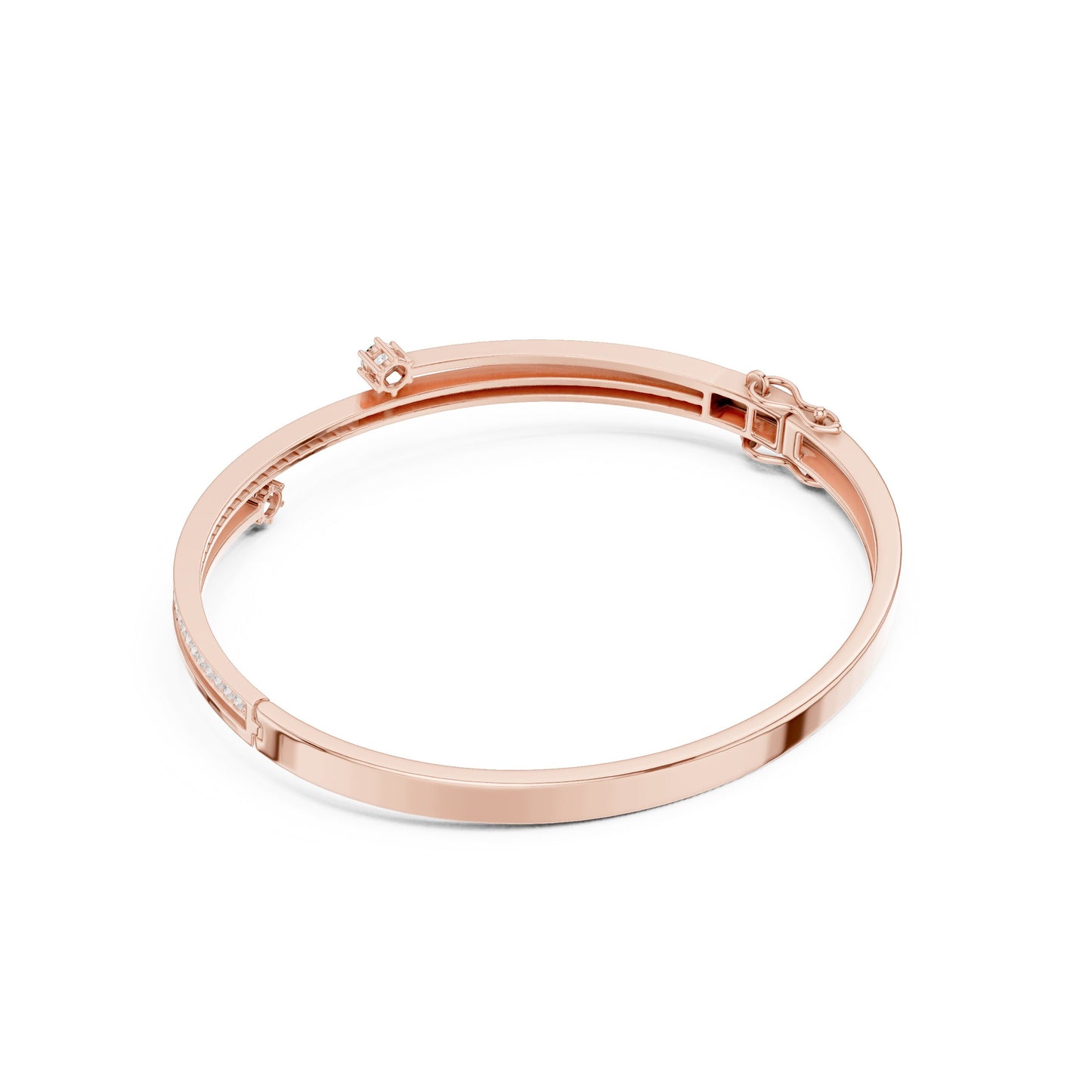 Round Bangle Lab Grown Diamond Bracelet
