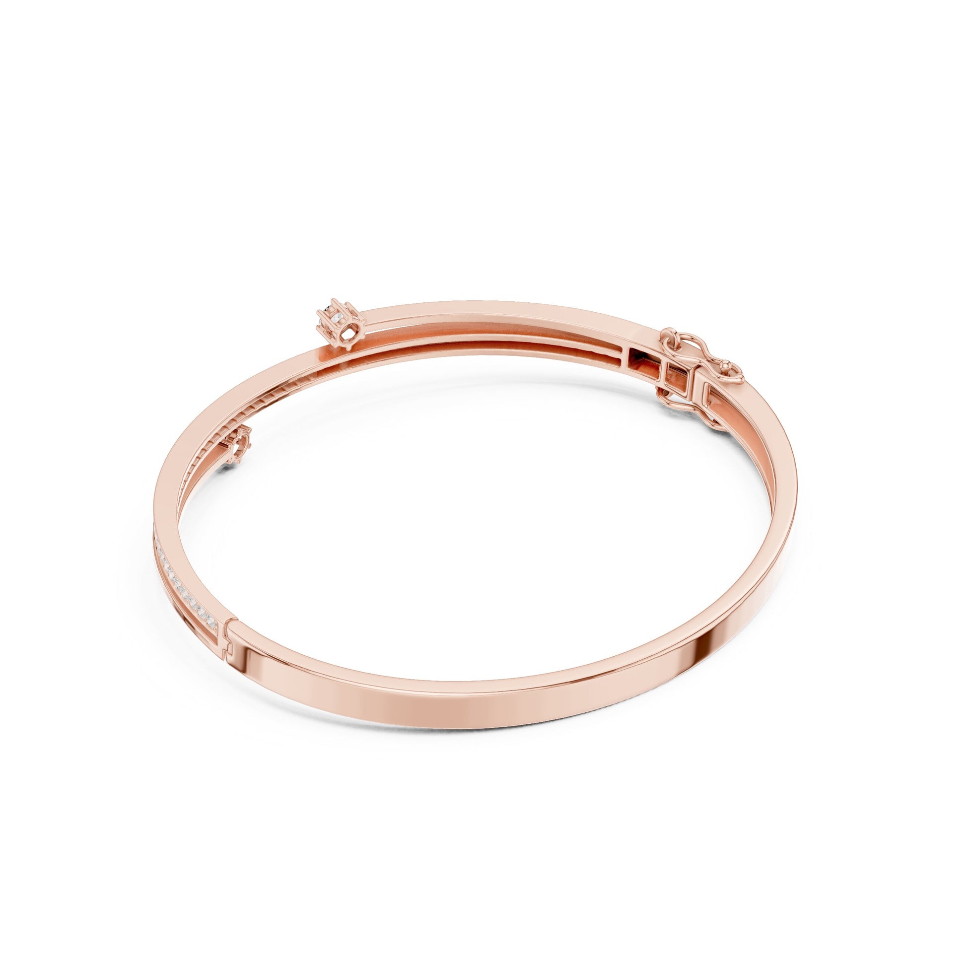 Round Bangle Lab Grown Diamond Bracelet