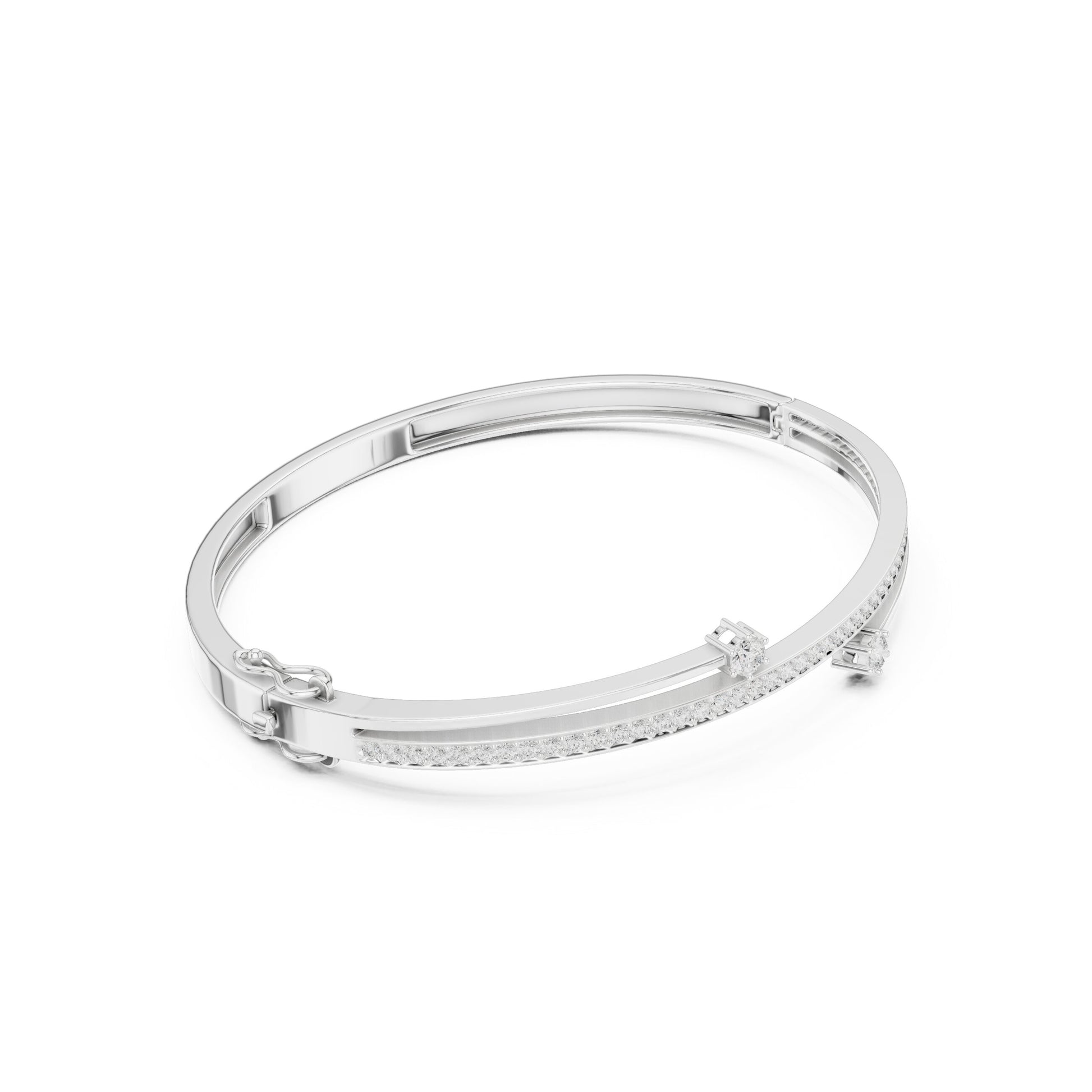 Round Bangle Lab Grown Diamond Bracelet