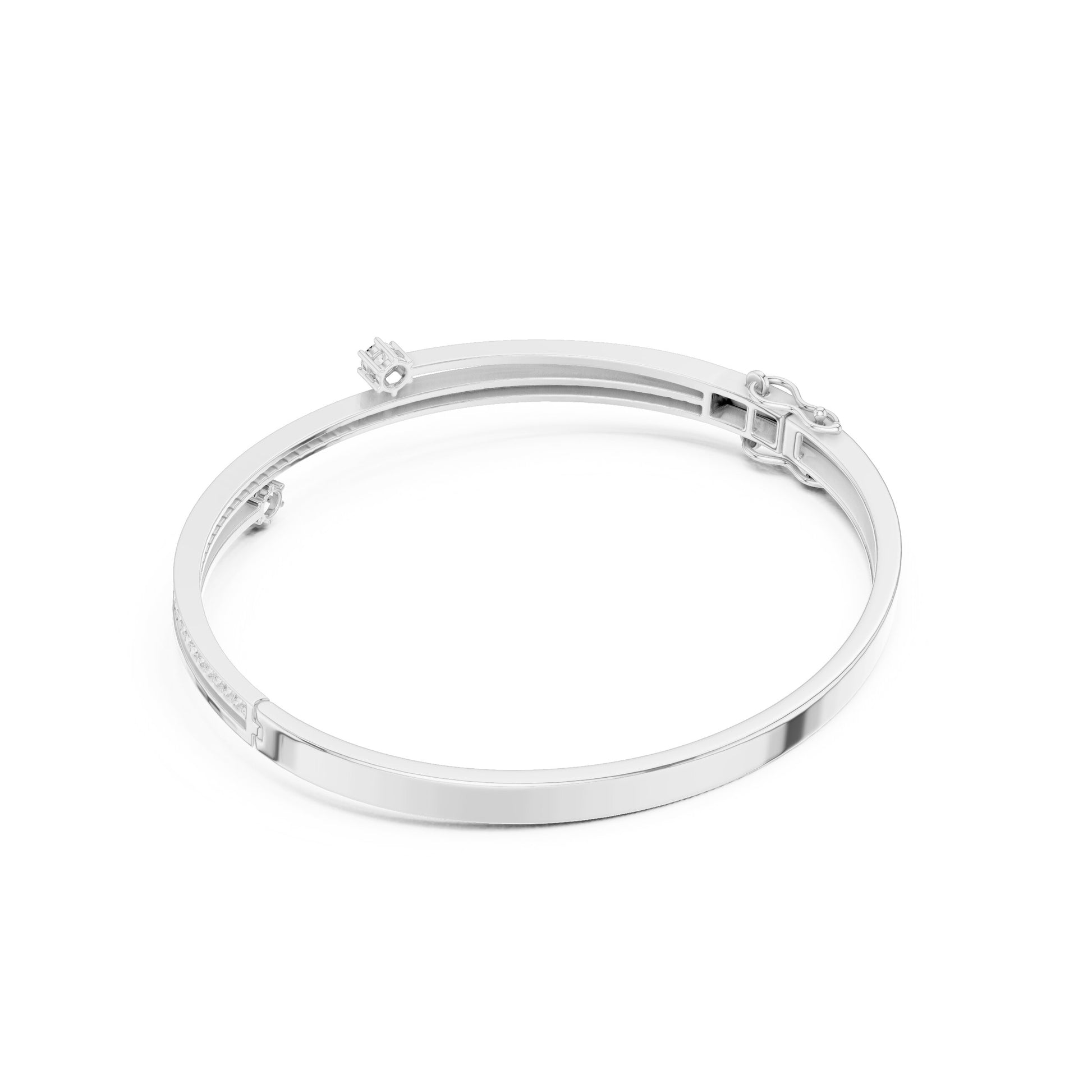 Round Bangle Lab Grown Diamond Bracelet