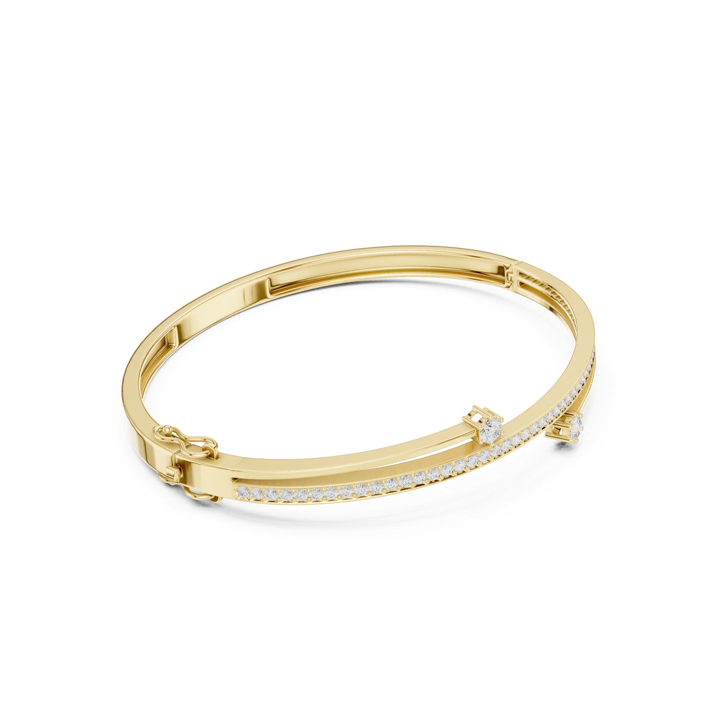 Round Bangle Lab Grown Diamond Bracelet