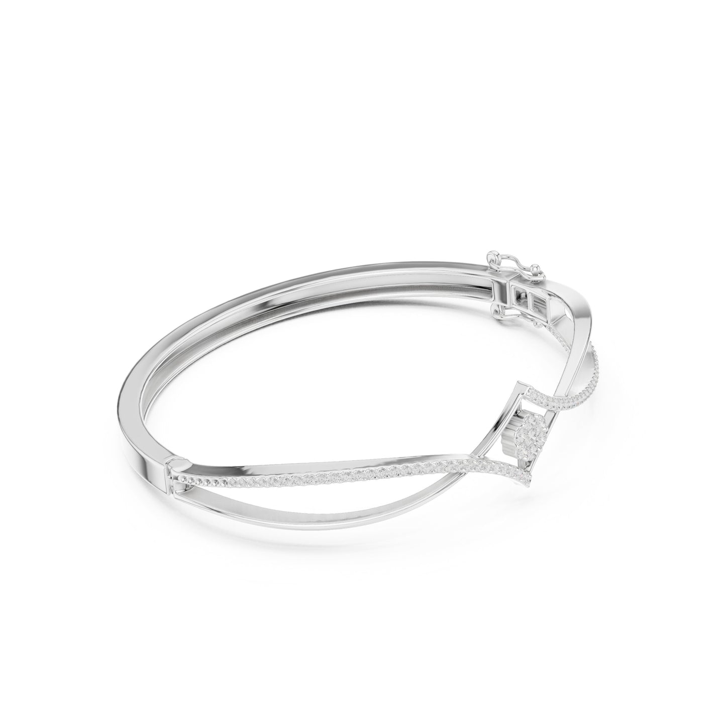 Round Bangle Lab Grown Diamond Bracelet