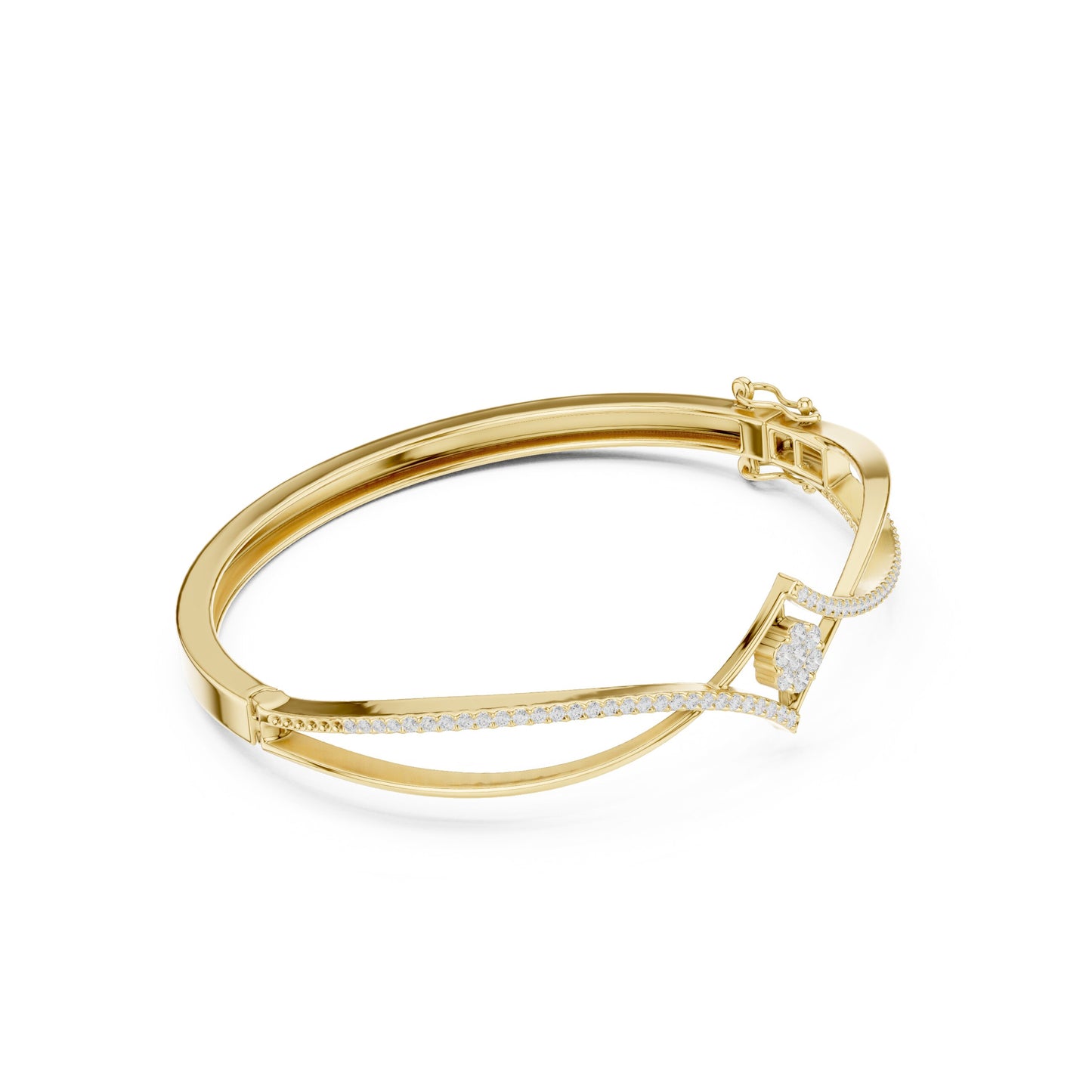 Round Bangle Lab Grown Diamond Bracelet