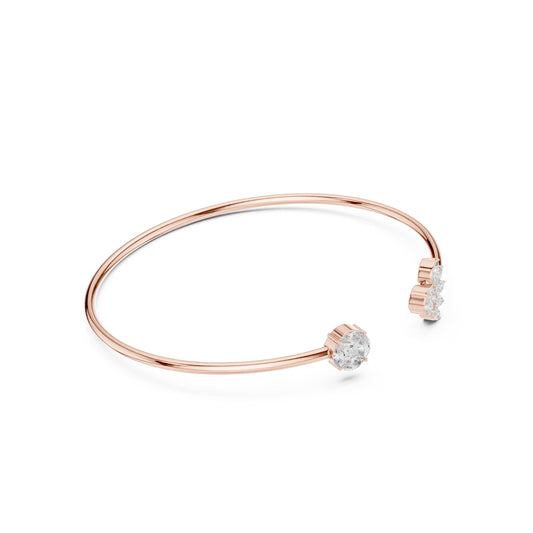 Round Cuff Lab Grown Diamond Bracelet