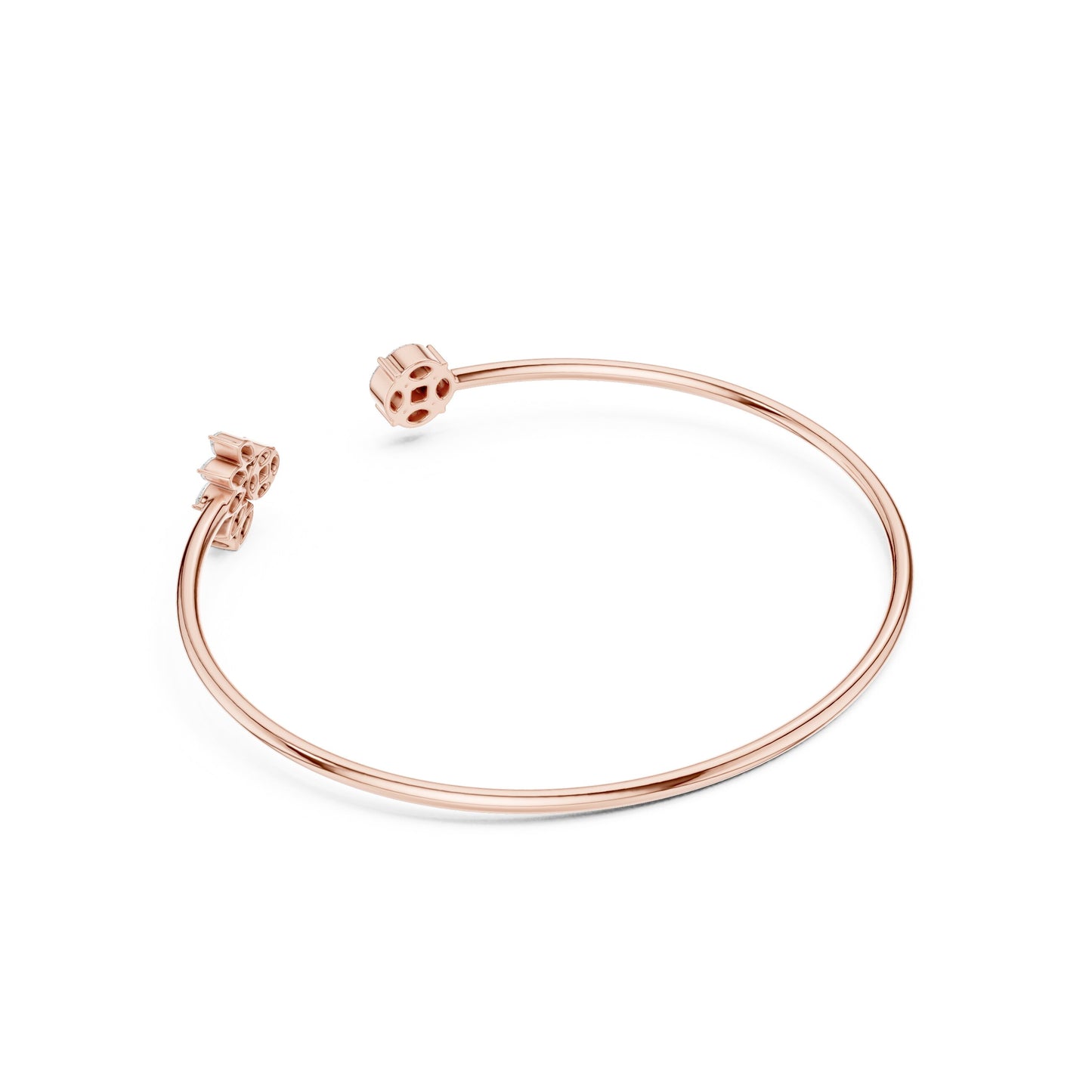 Round Cuff Lab Grown Diamond Bracelet
