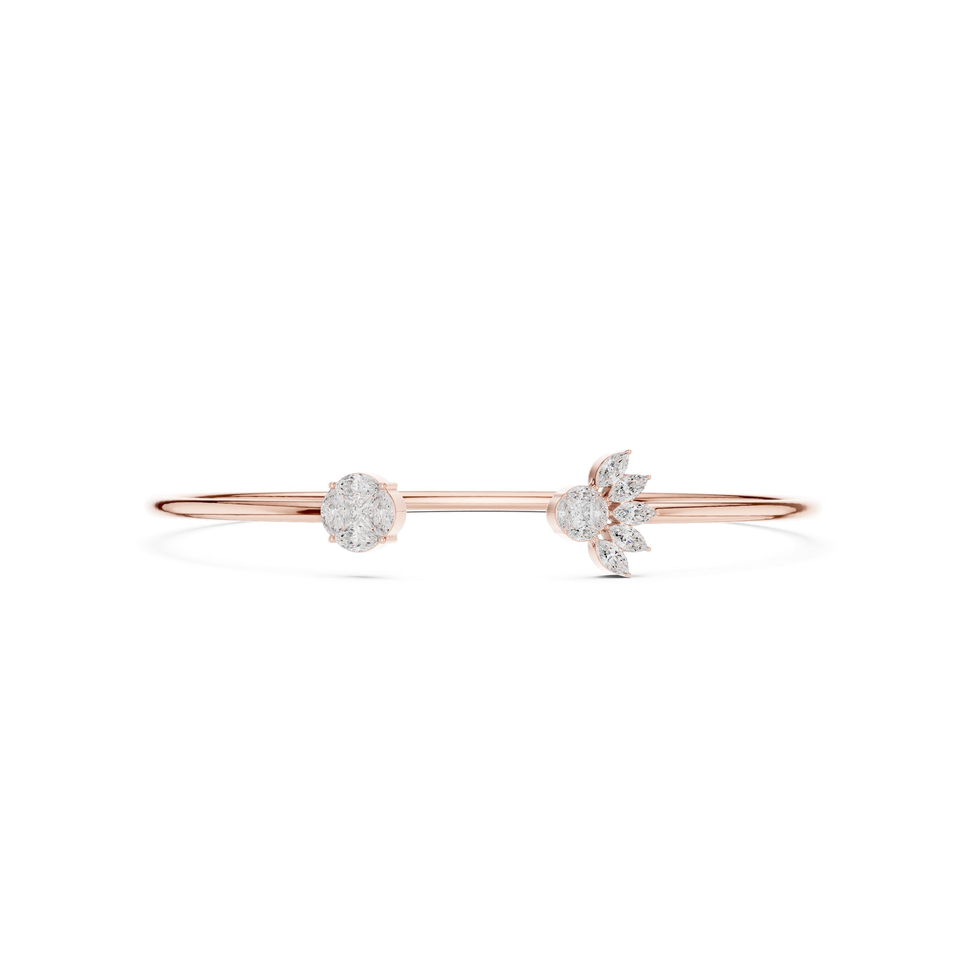 Round Cuff Lab Grown Diamond Bracelet