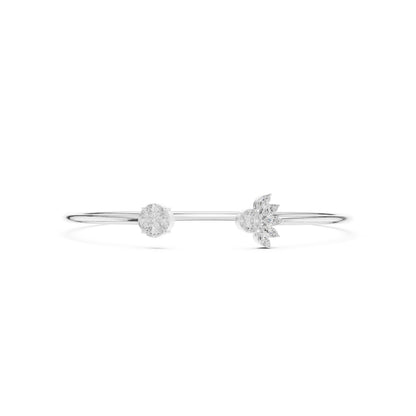 Round Cuff Lab Grown Diamond Bracelet