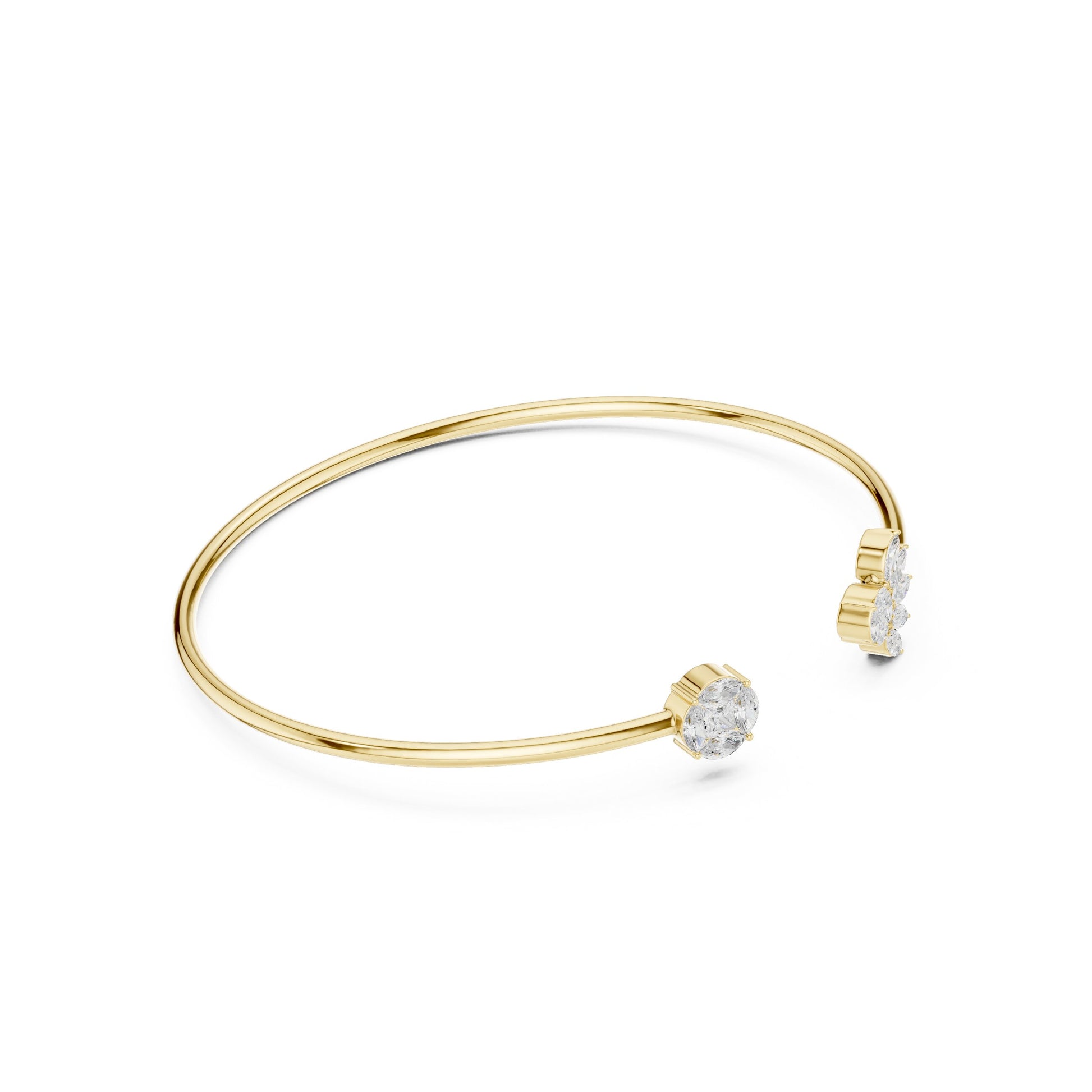 Round Cuff Lab Grown Diamond Bracelet