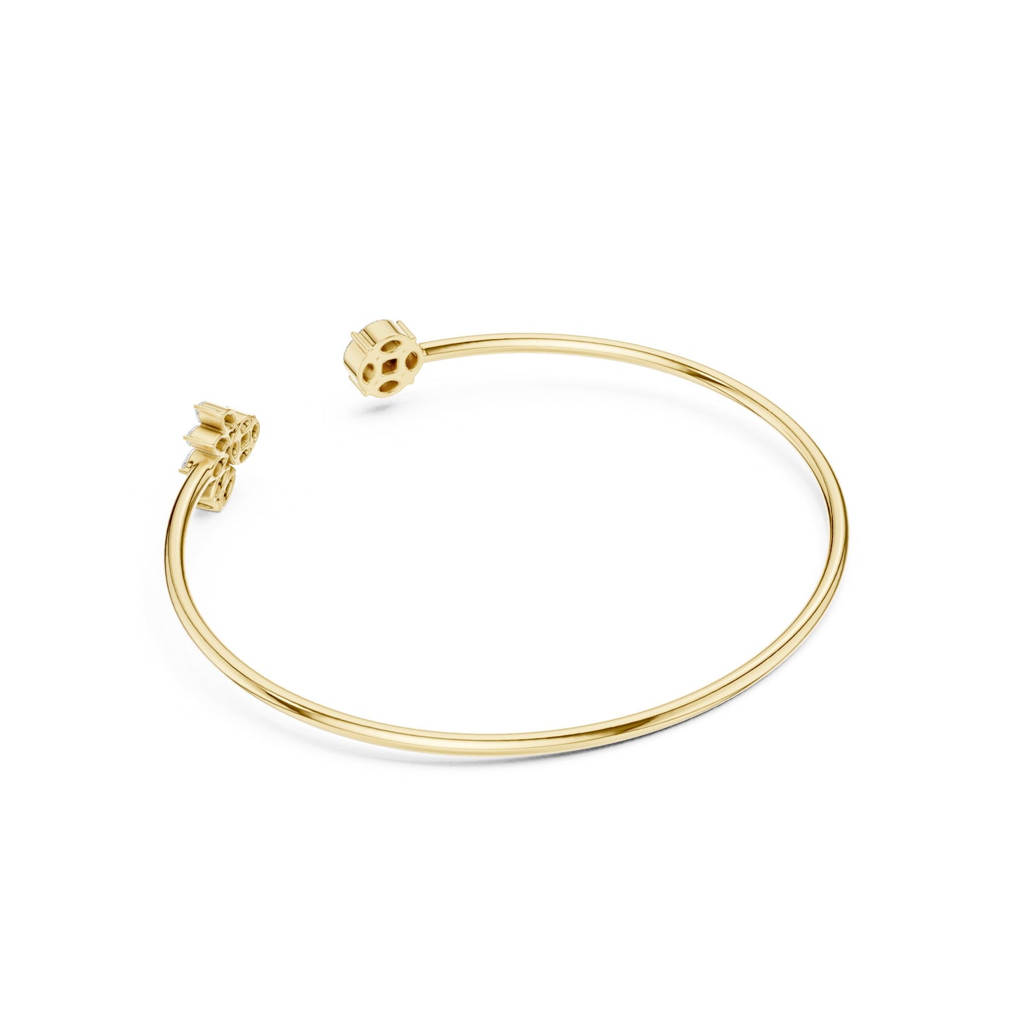 Round Cuff Lab Grown Diamond Bracelet