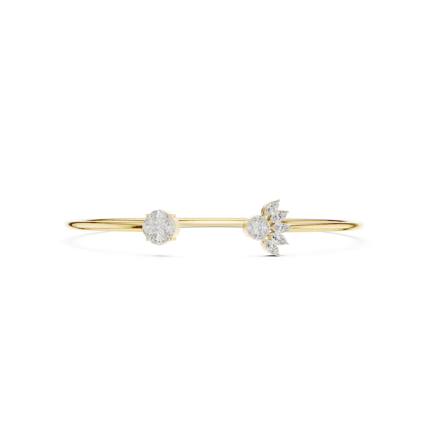 Round Cuff Lab Grown Diamond Bracelet