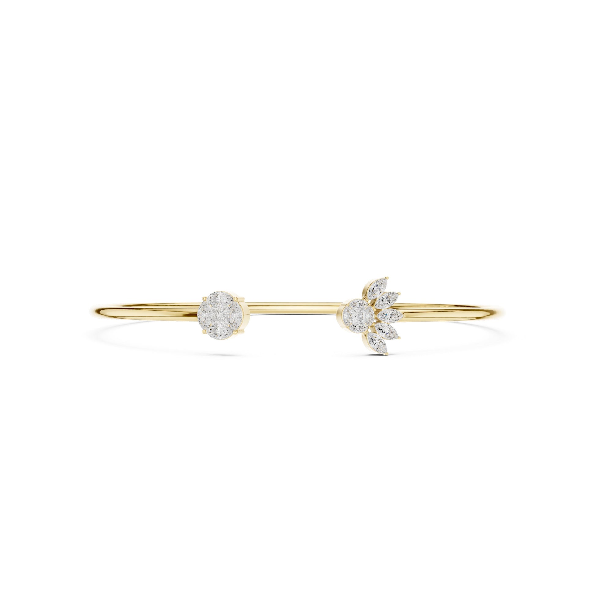 Round Cuff Lab Grown Diamond Bracelet
