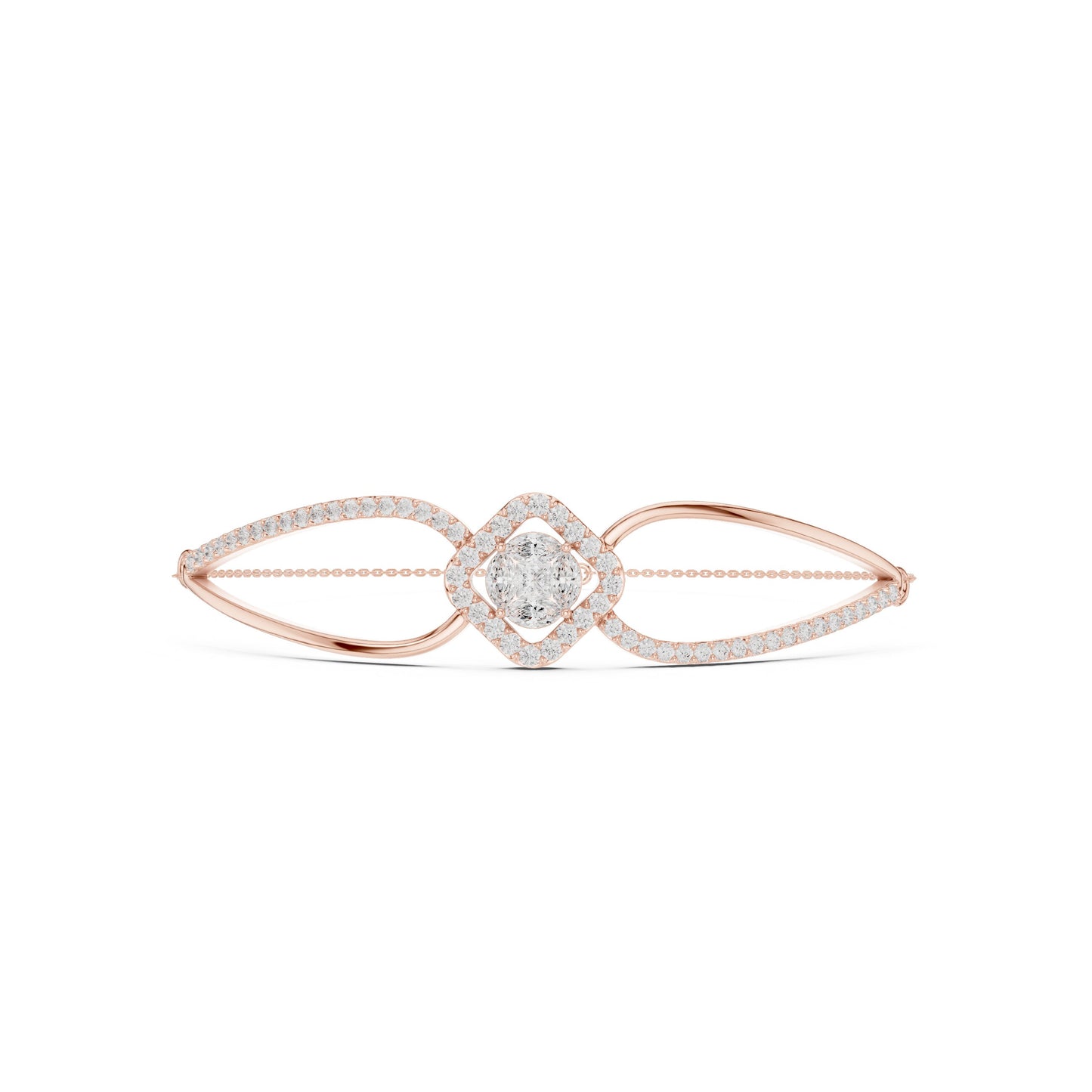 Round Bangle Lab Grown Diamond Bracelet
