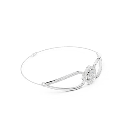 Round Bangle Lab Grown Diamond Bracelet