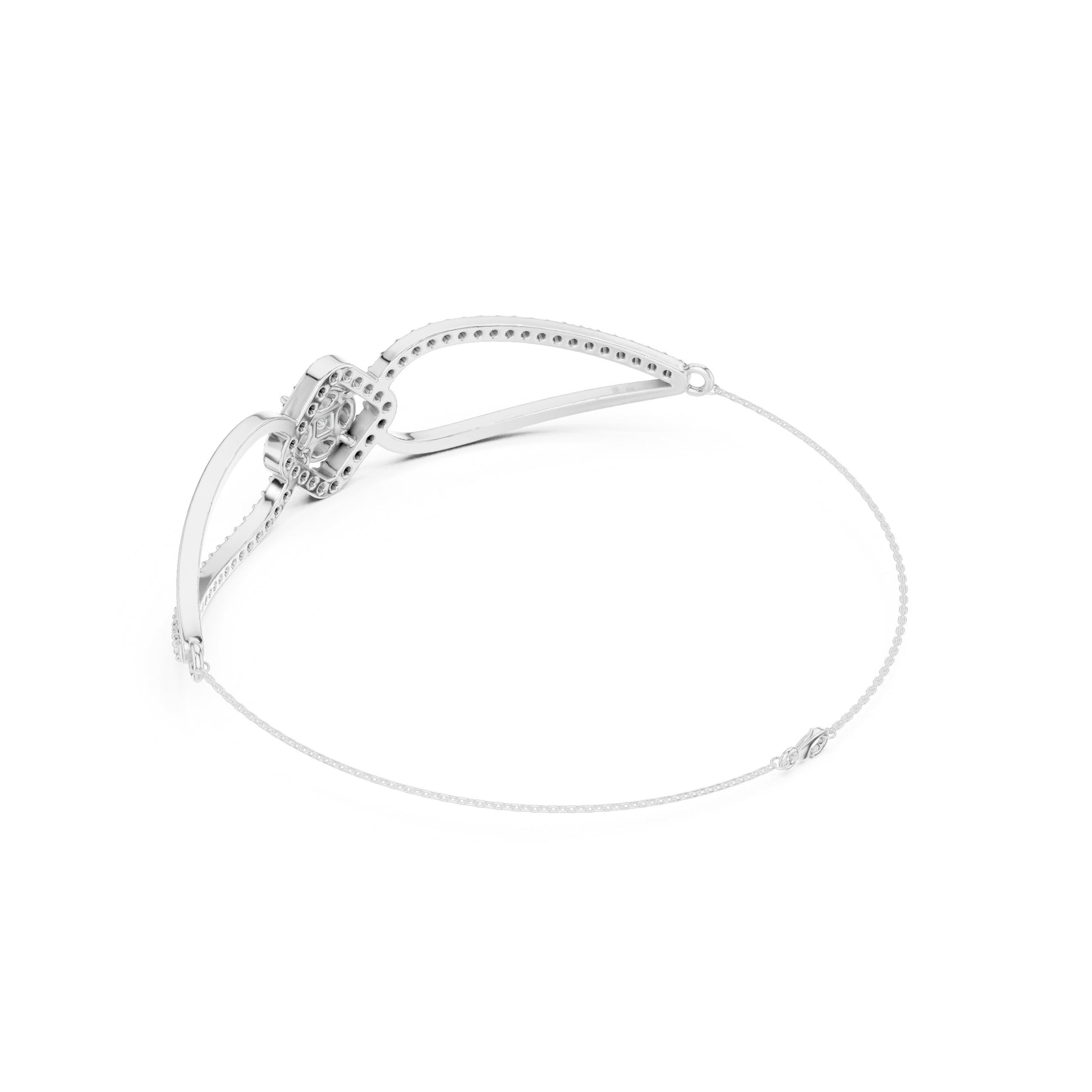 Round Bangle Lab Grown Diamond Bracelet