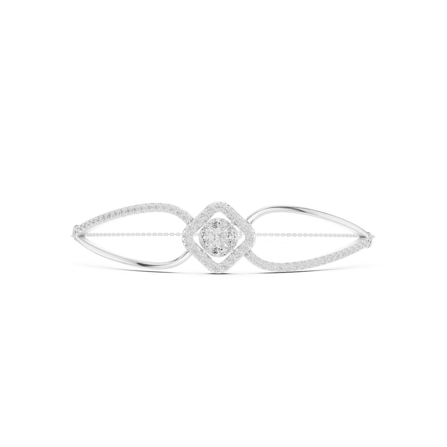 Round Bangle Lab Grown Diamond Bracelet