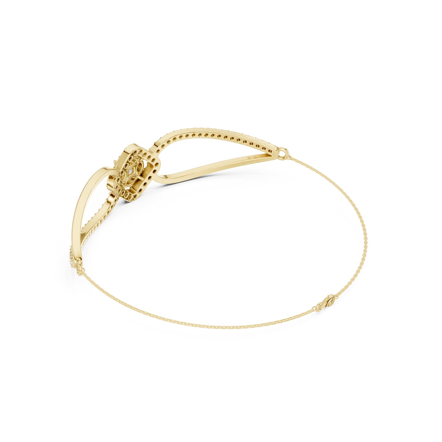 Round Bangle Lab Grown Diamond Bracelet