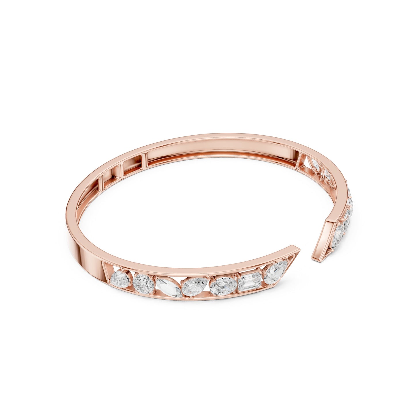 Oval Cuff Lab Grown Diamond Bracelet