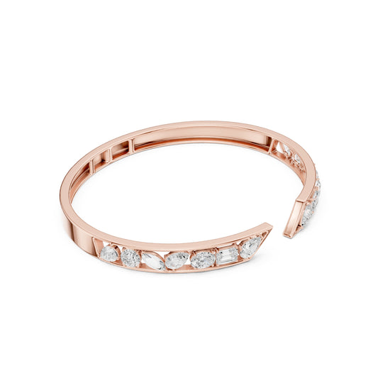 Oval Cuff Lab Grown Diamond Bracelet