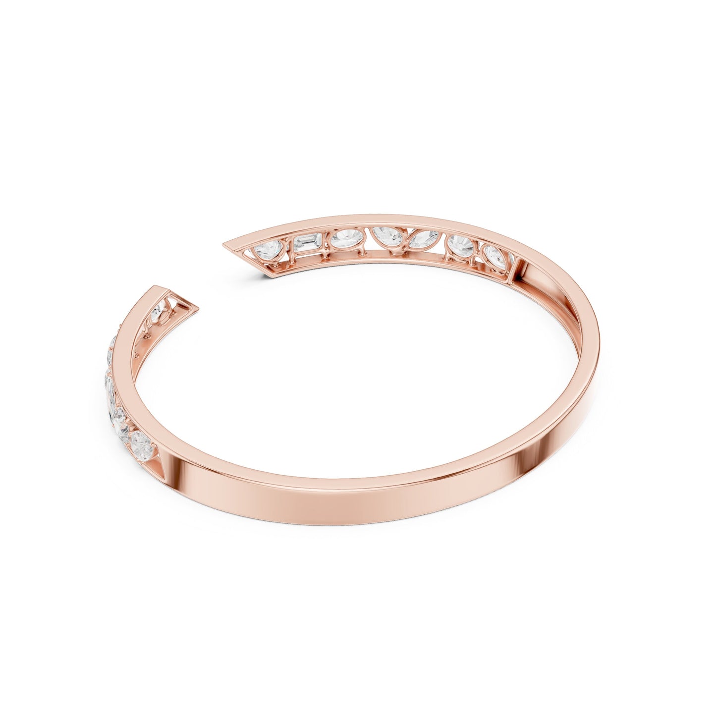 Oval Cuff Lab Grown Diamond Bracelet