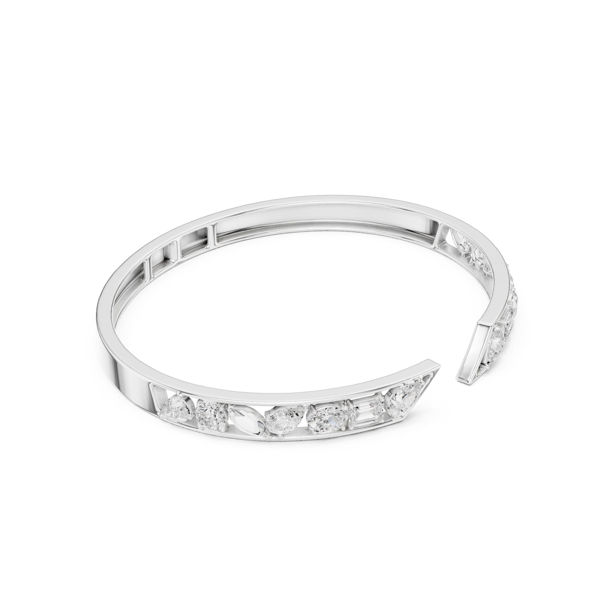 Oval Cuff Lab Grown Diamond Bracelet