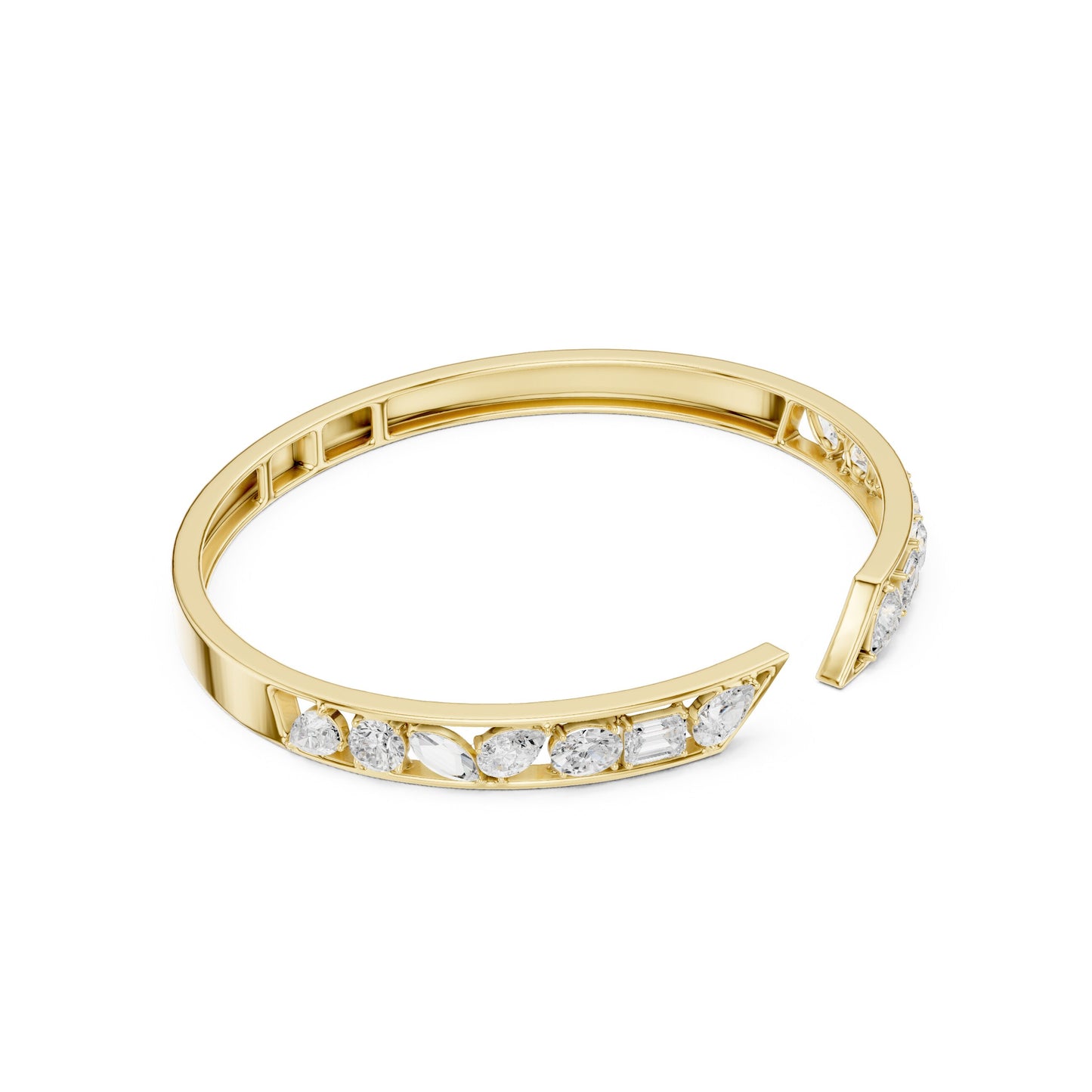 Oval Cuff Lab Grown Diamond Bracelet