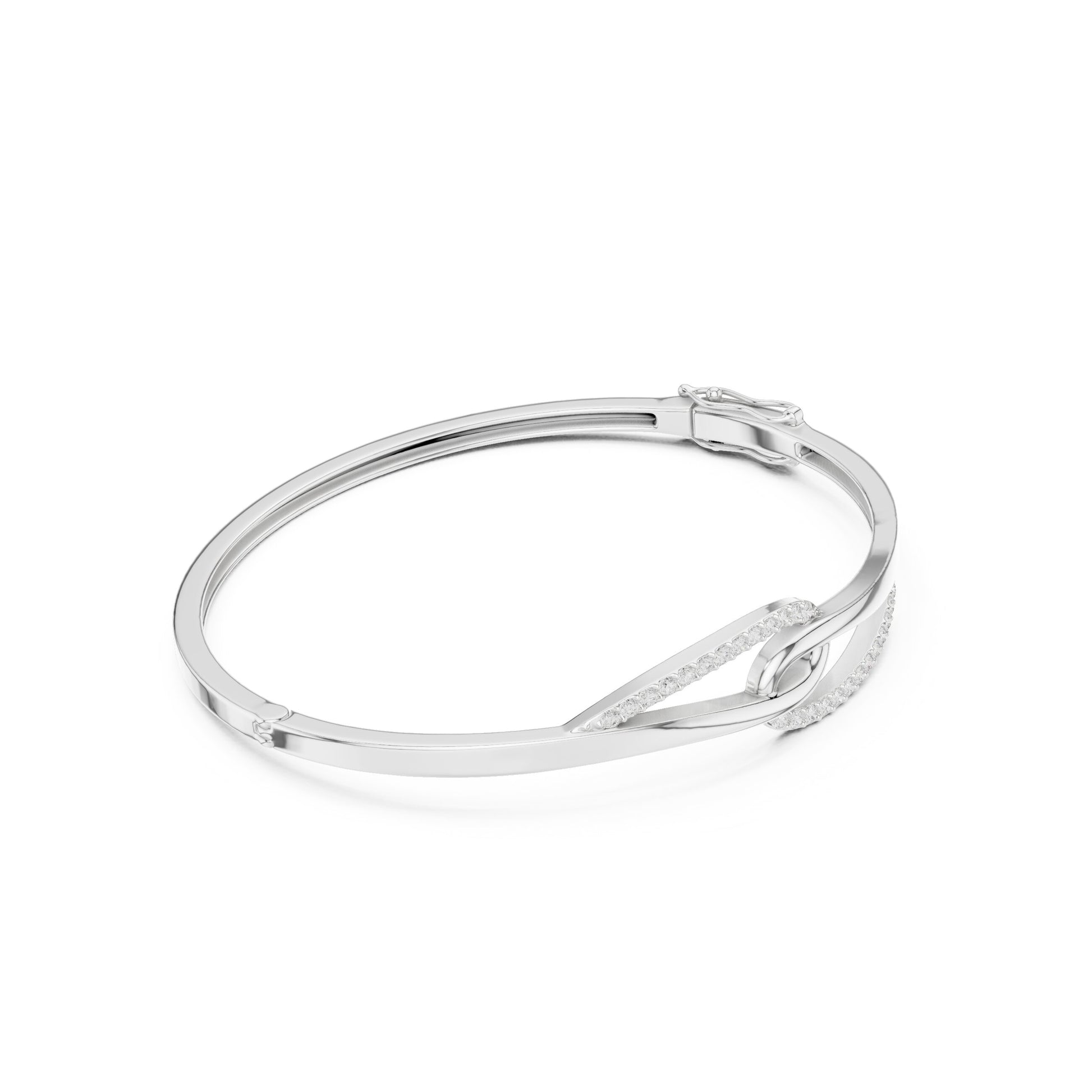 Round Bangle Lab Grown Diamond Bracelet