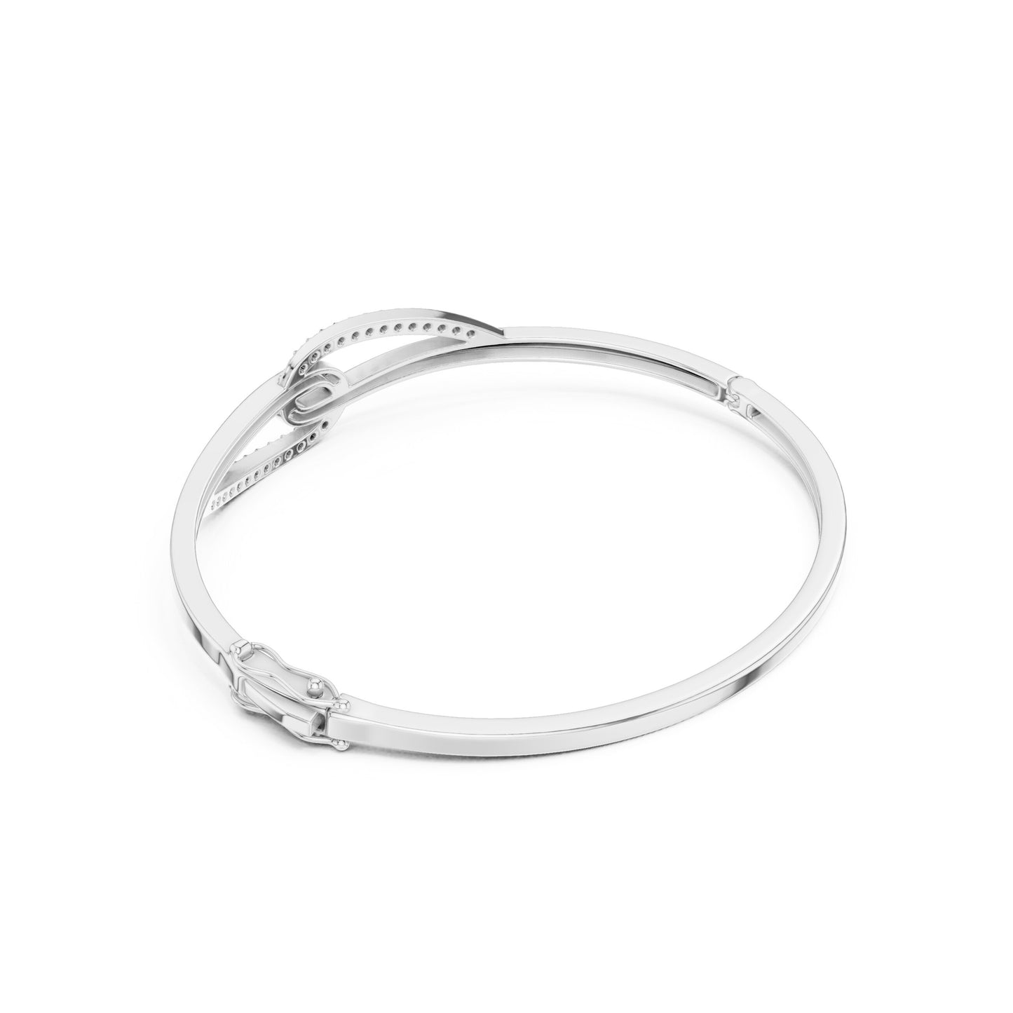 Round Bangle Lab Grown Diamond Bracelet