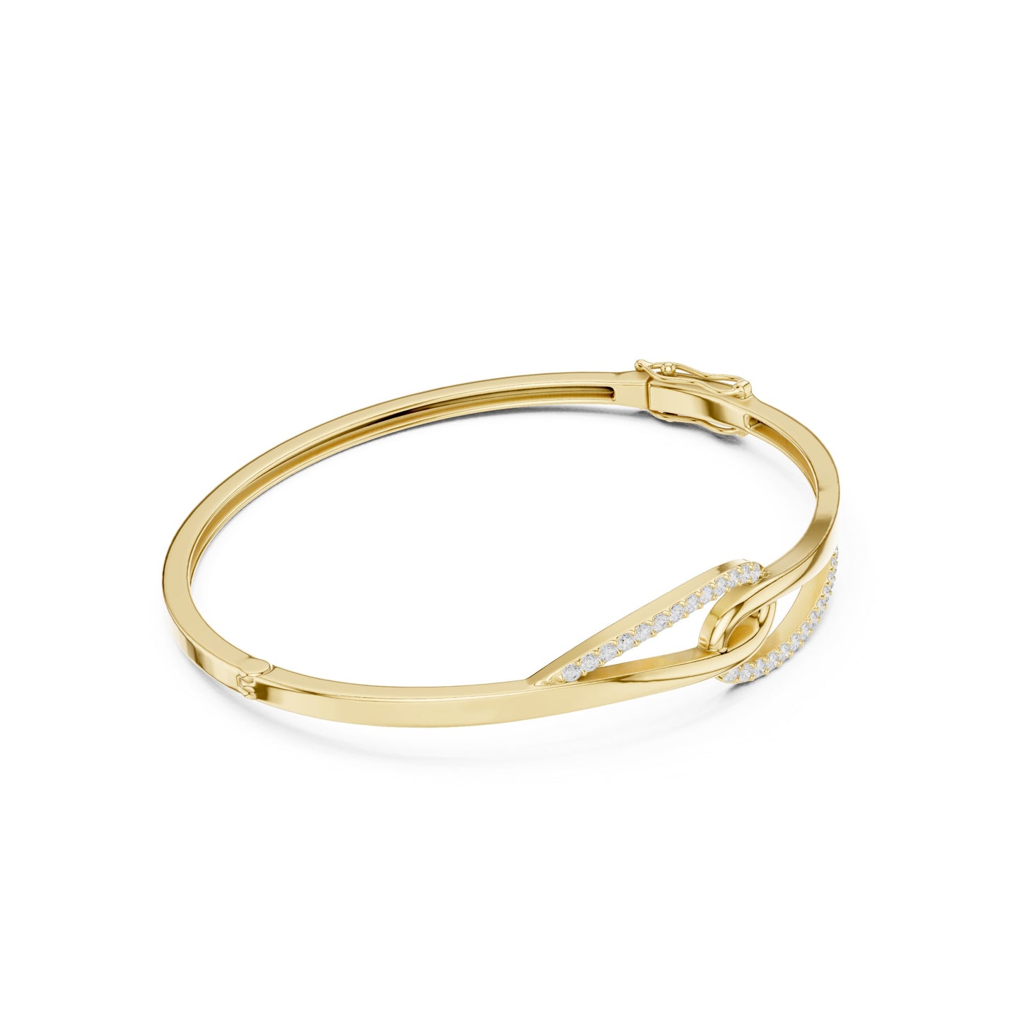 Round Bangle Lab Grown Diamond Bracelet