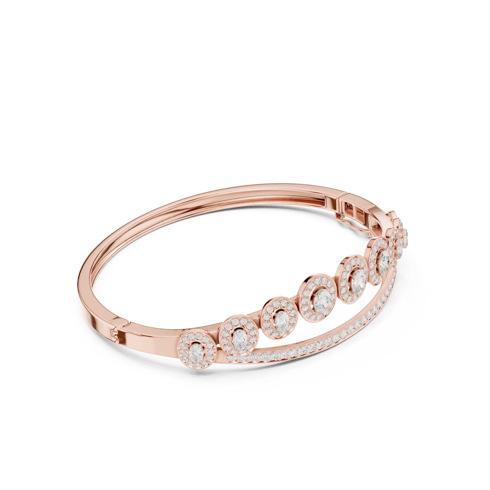 Round Bangle Lab Grown Diamond Bracelet