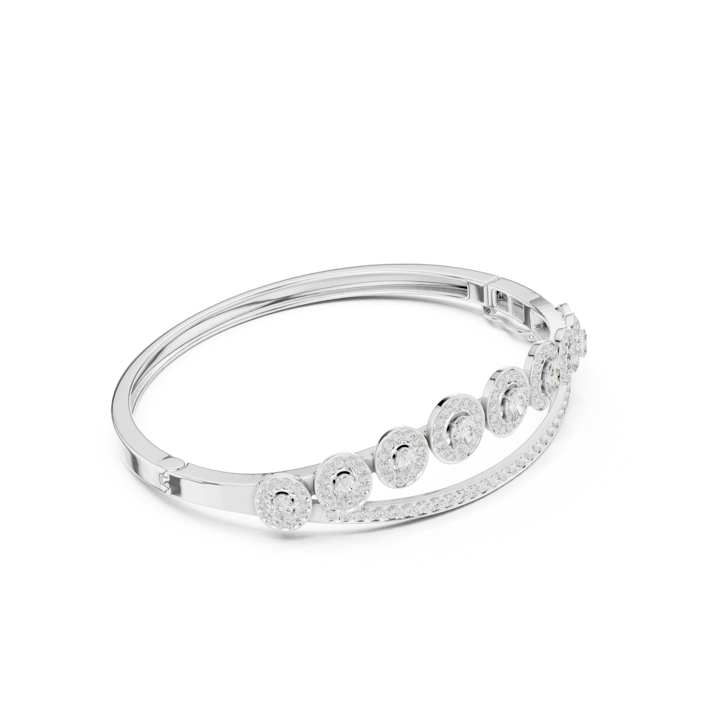 Round Bangle Lab Grown Diamond Bracelet