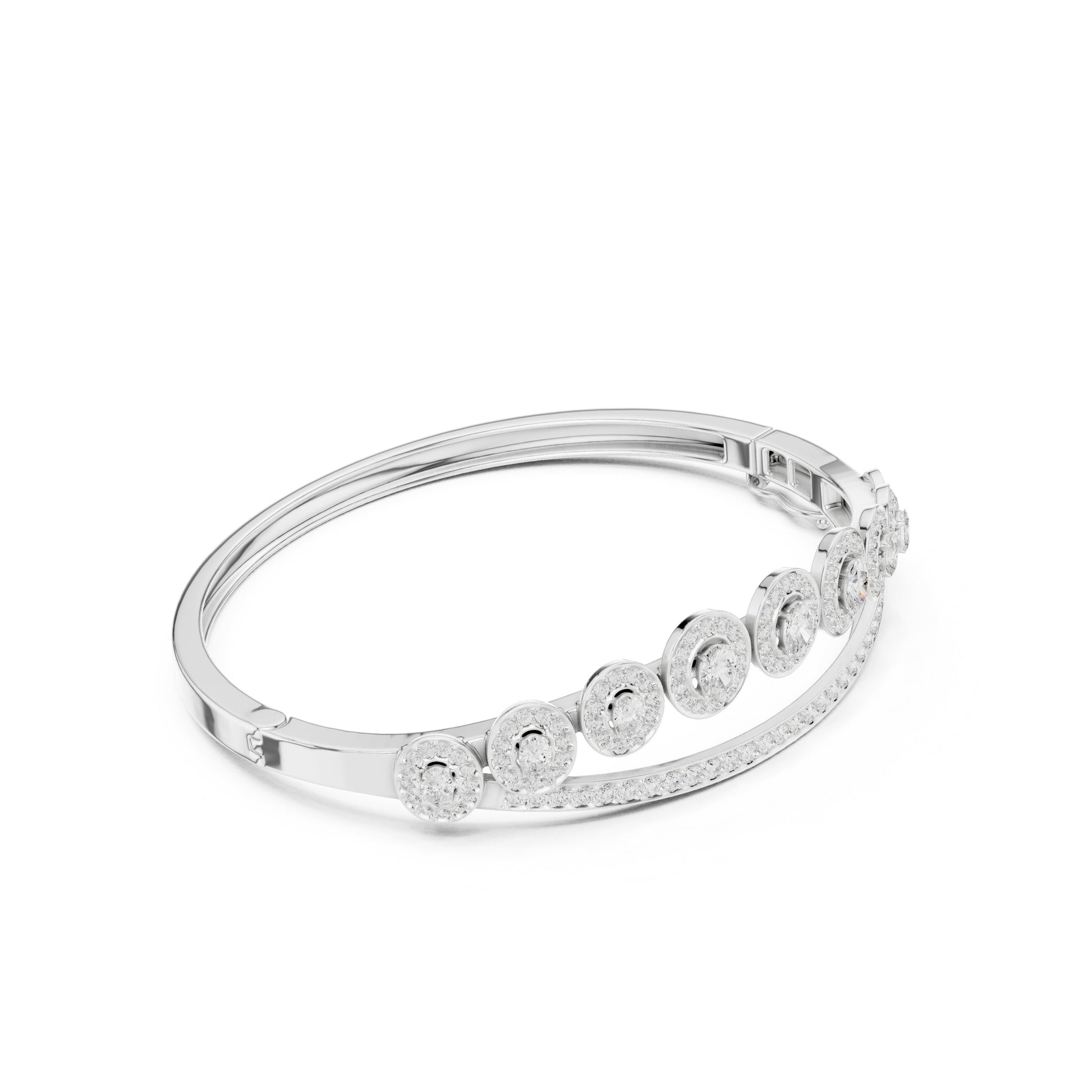 Round Bangle Lab Grown Diamond Bracelet