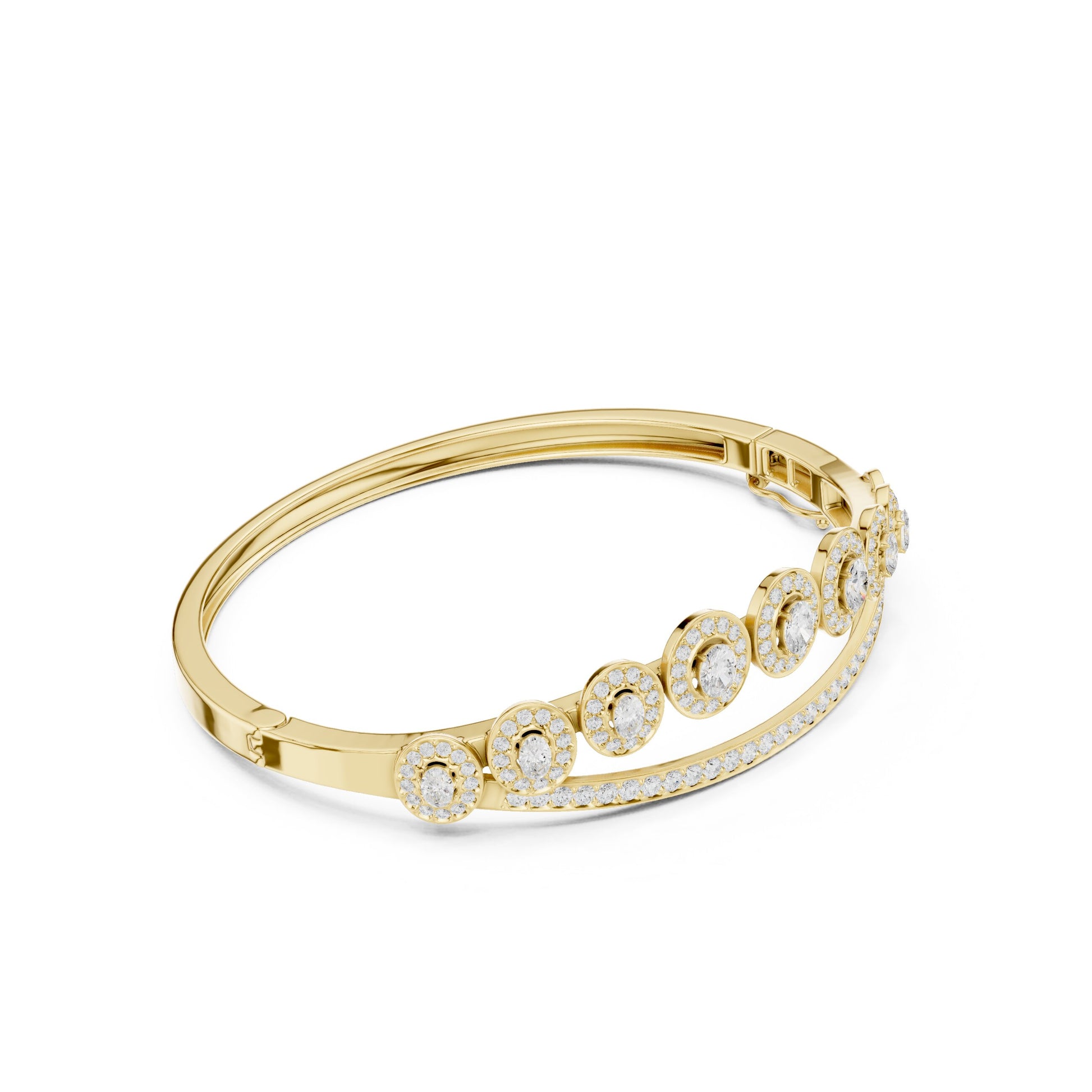 Round Bangle Lab Grown Diamond Bracelet