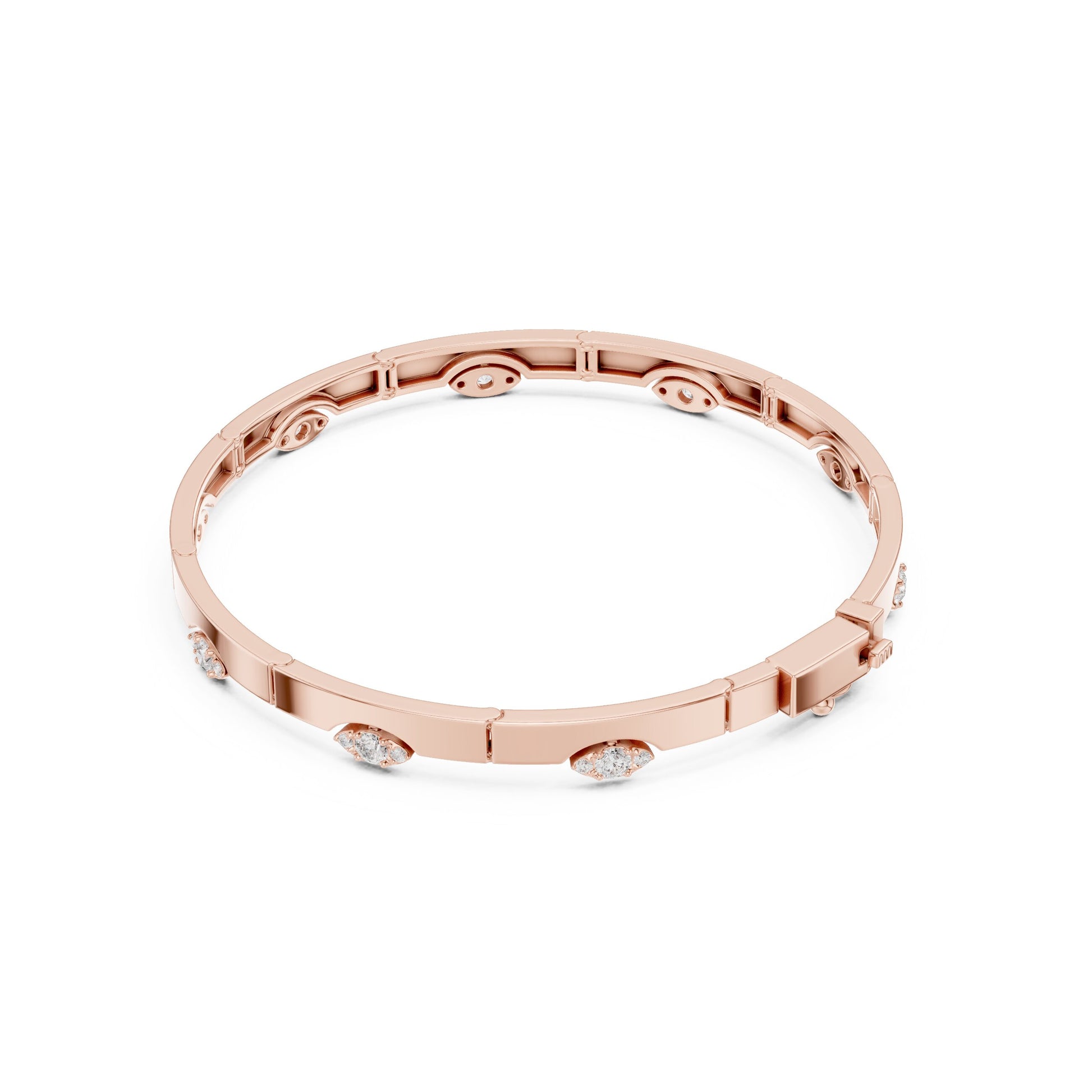 Marquise Bangle Lab Grown Diamond Bracelet
