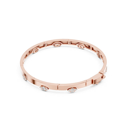 Marquise Bangle Lab Grown Diamond Bracelet