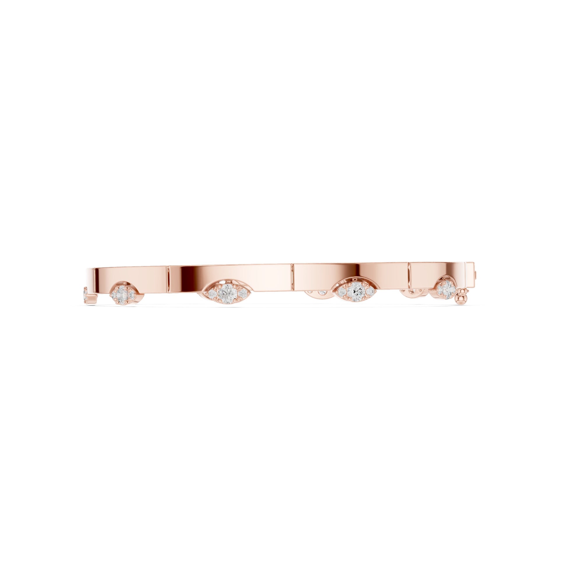 Marquise Bangle Lab Grown Diamond Bracelet