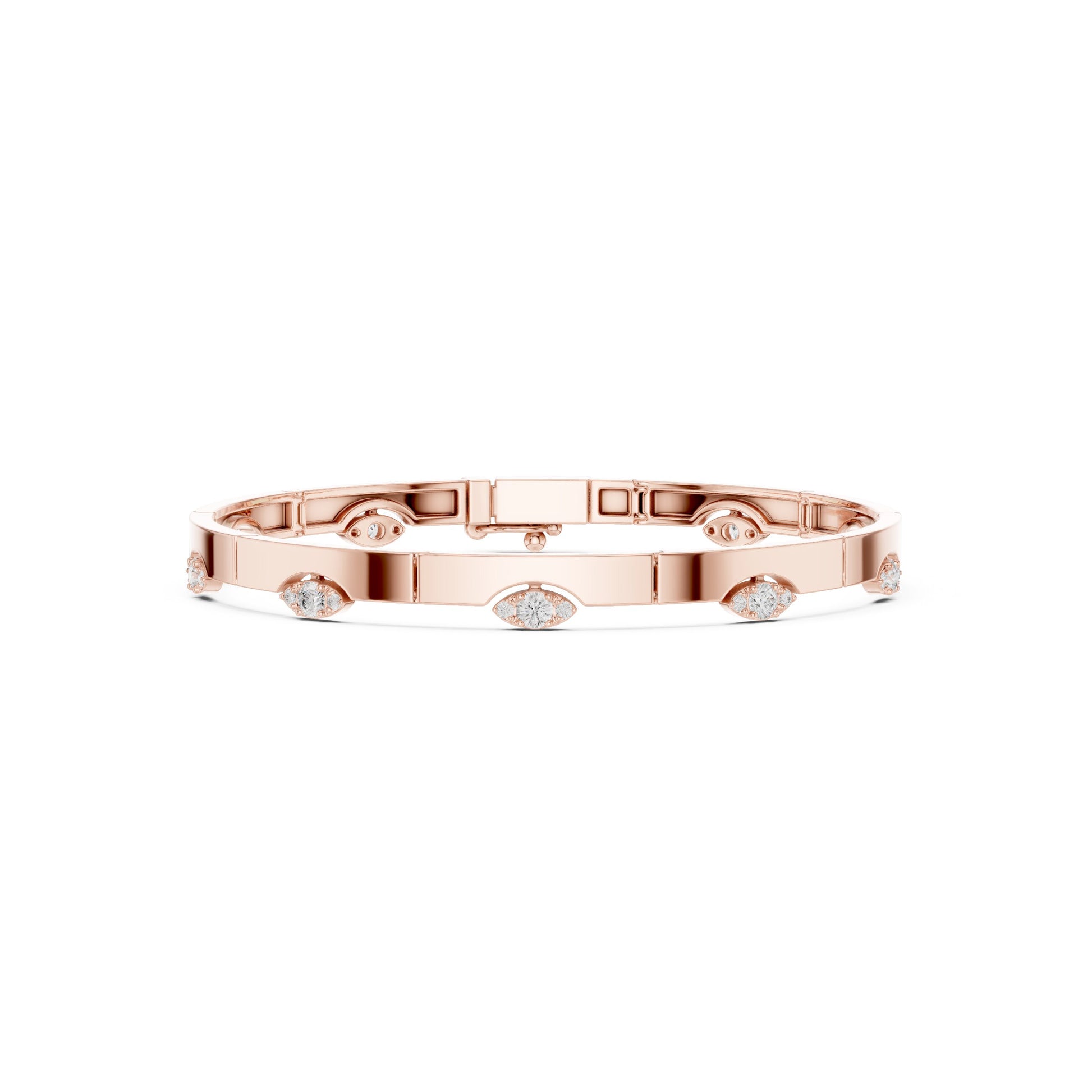 Marquise Bangle Lab Grown Diamond Bracelet