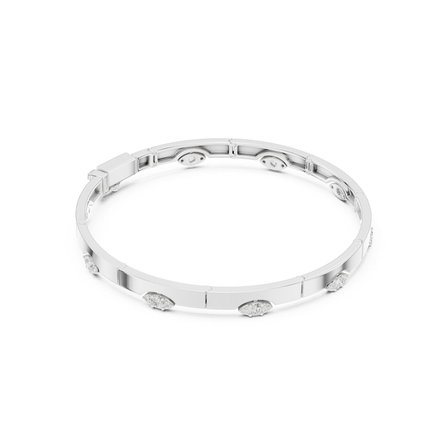 Marquise Bangle Lab Grown Diamond Bracelet