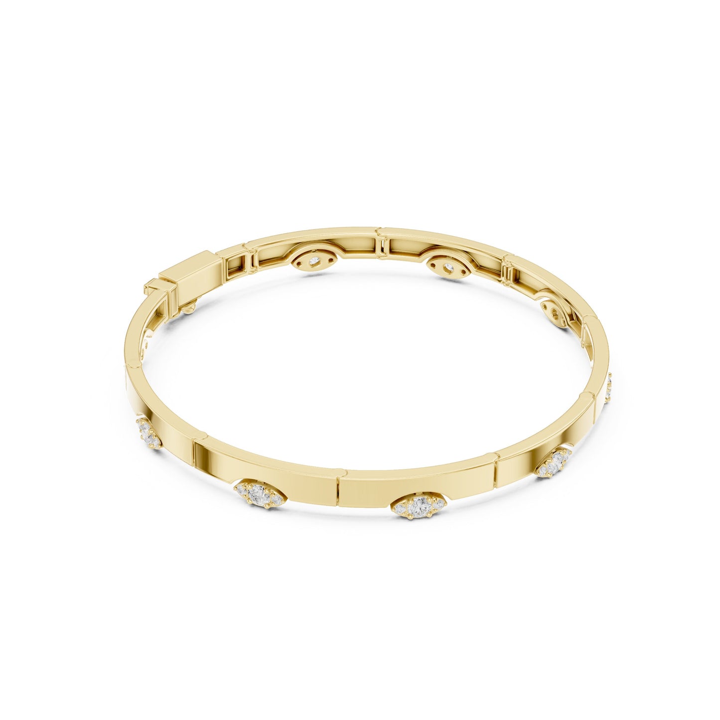 Marquise Bangle Lab Grown Diamond Bracelet