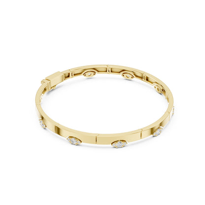 Marquise Bangle Lab Grown Diamond Bracelet