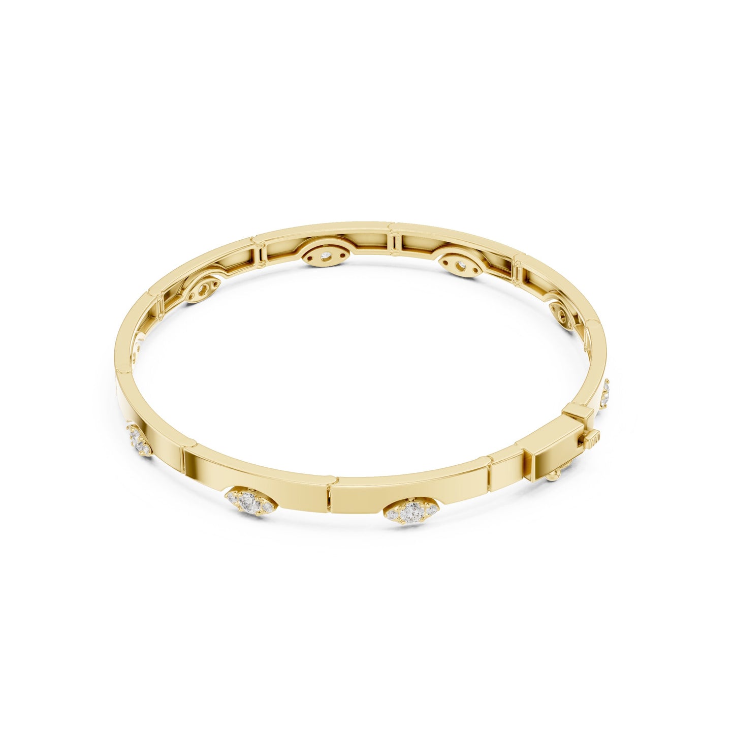 Marquise Bangle Lab Grown Diamond Bracelet