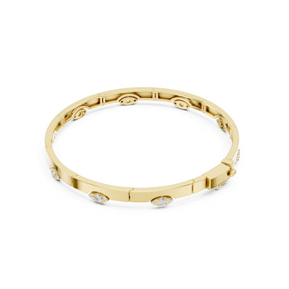 Marquise Bangle Lab Grown Diamond Bracelet