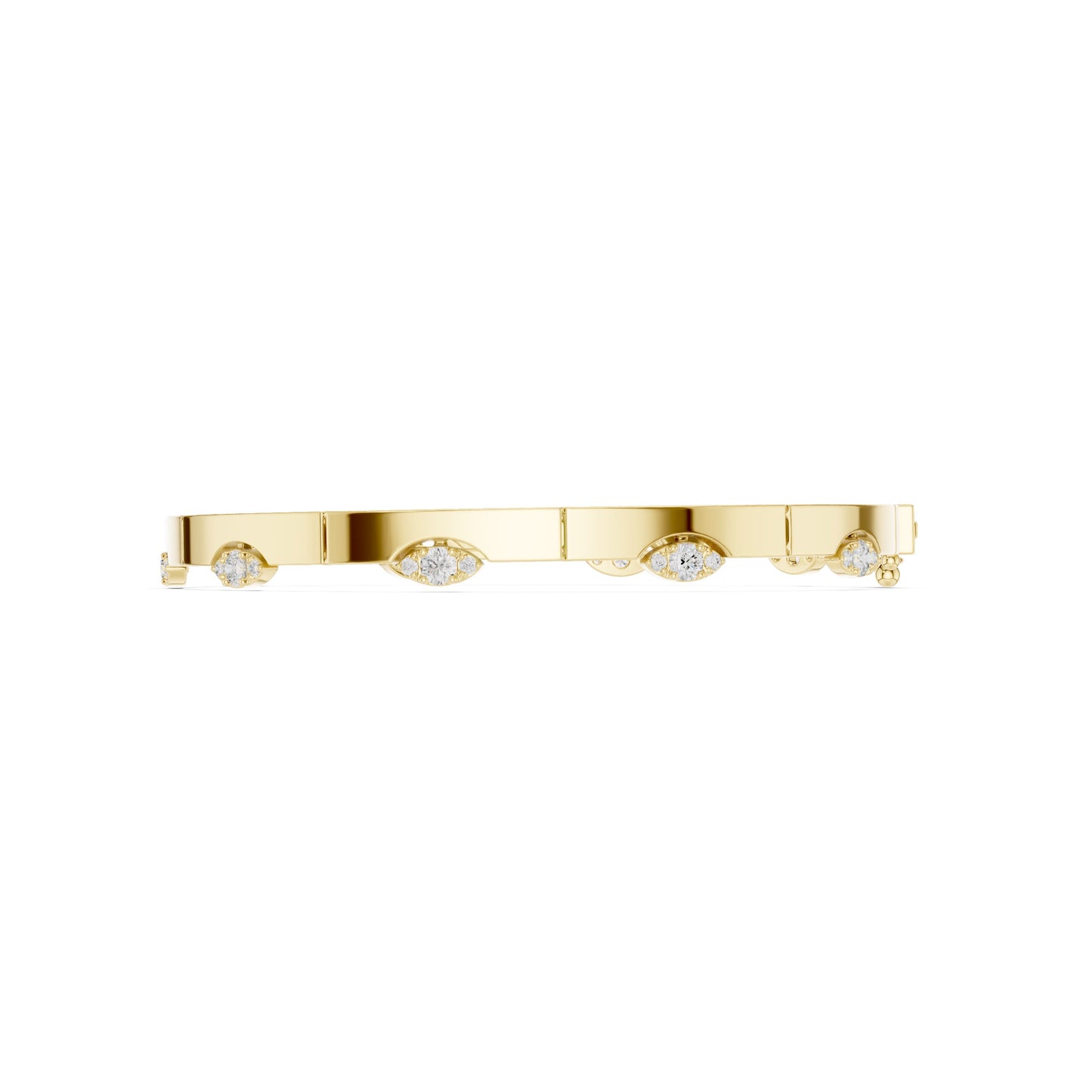 Marquise Bangle Lab Grown Diamond Bracelet