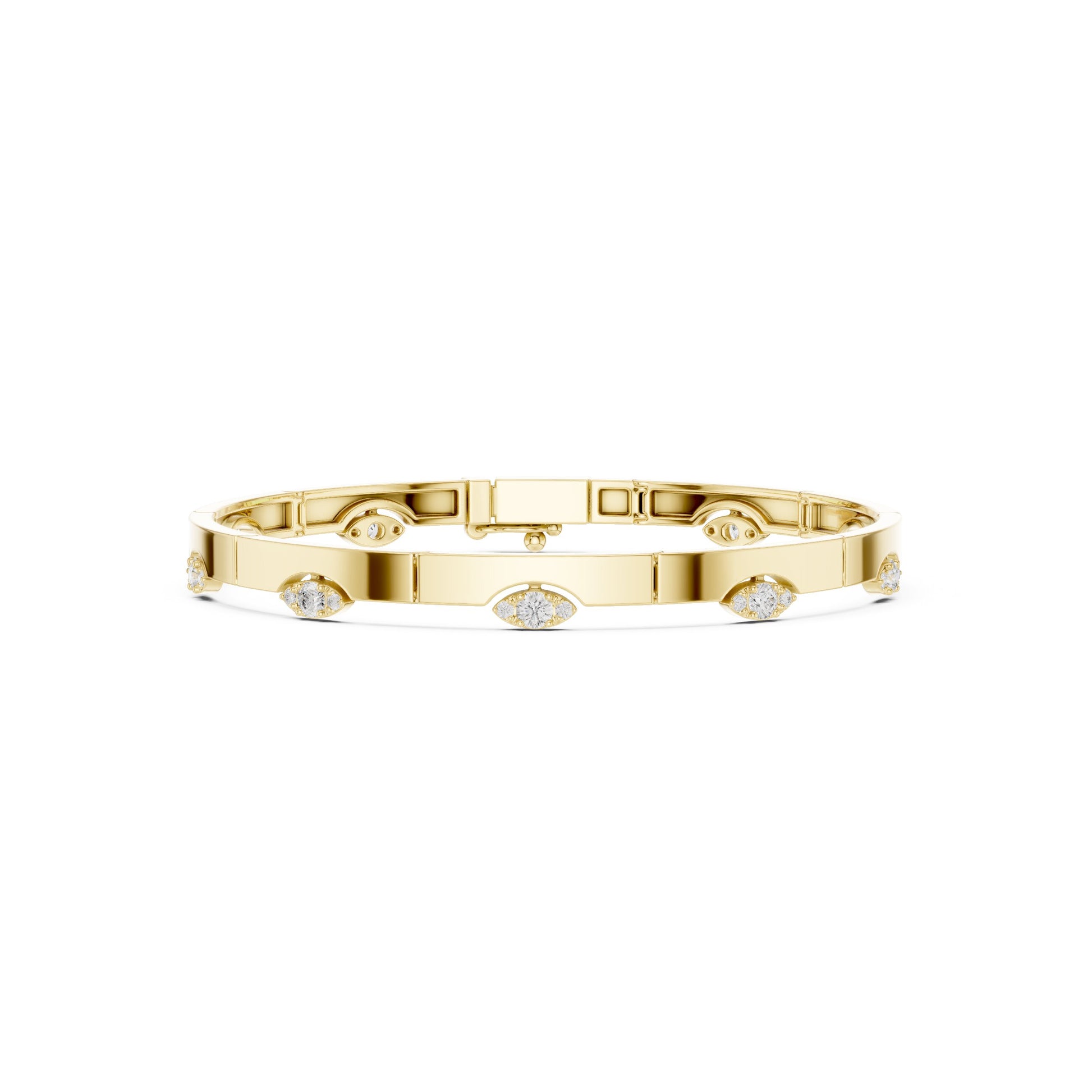 Marquise Bangle Lab Grown Diamond Bracelet