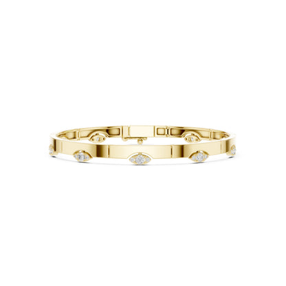 Marquise Bangle Lab Grown Diamond Bracelet
