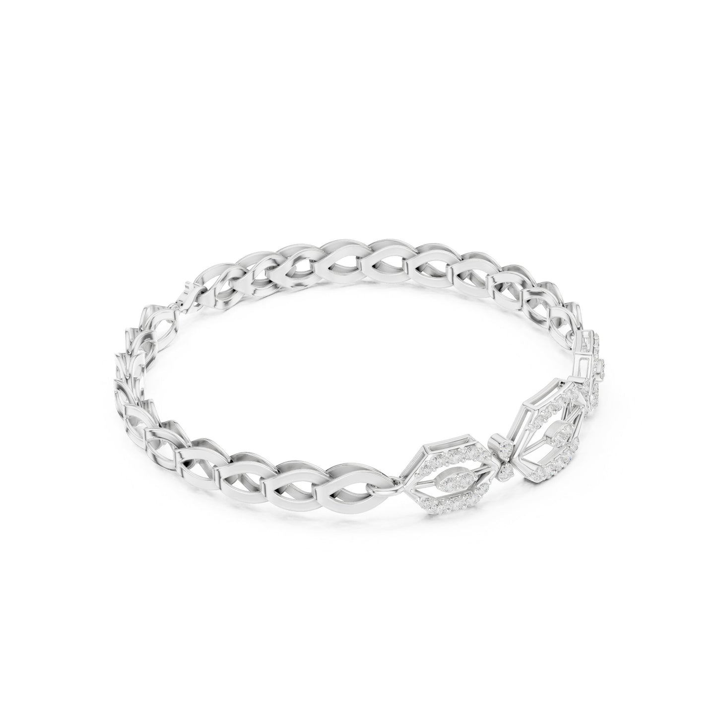 Marquise Tennis Lab Grown Diamond Bracelet