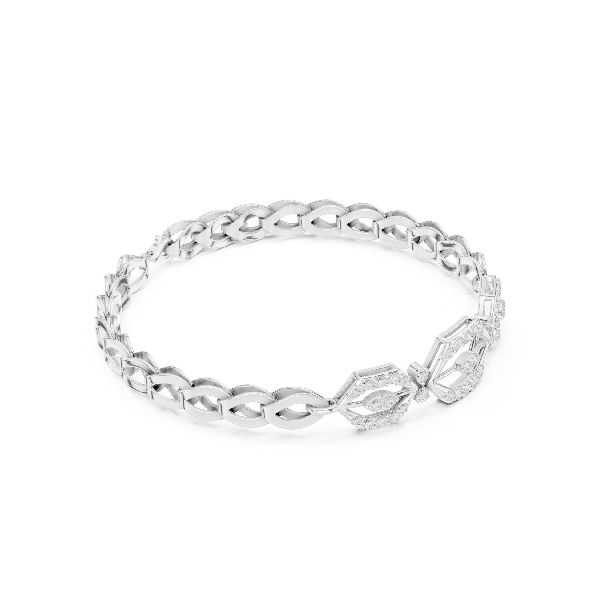 Marquise Tennis Lab Grown Diamond Bracelet